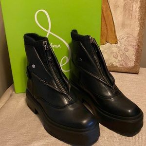 Sam Edelman layered leather booties